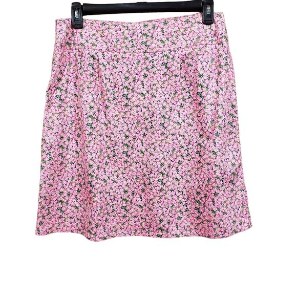 Chaus tiny pink flowers print A-line cottage core skirt woman's size 12 - Picture 3 of 7